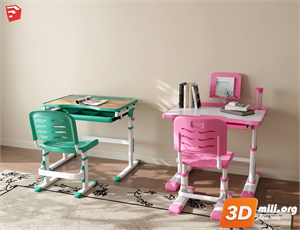 Kid's table and chairs Skp Files 